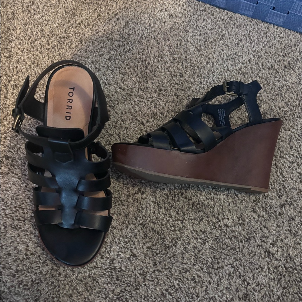 Torrid Black Wedge Sandals for Women